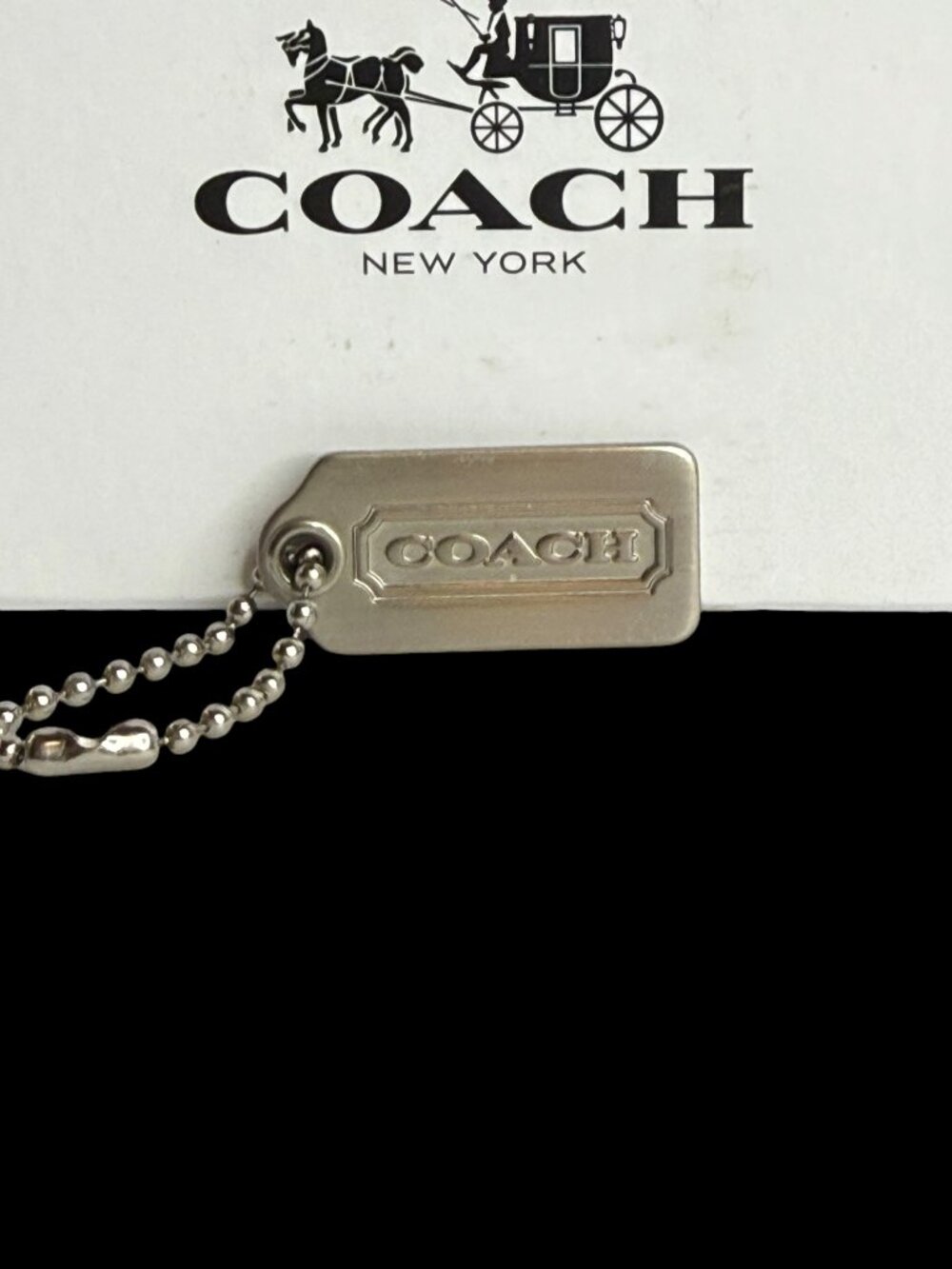 Coach Metal Hangtag – Silver (1.25")
